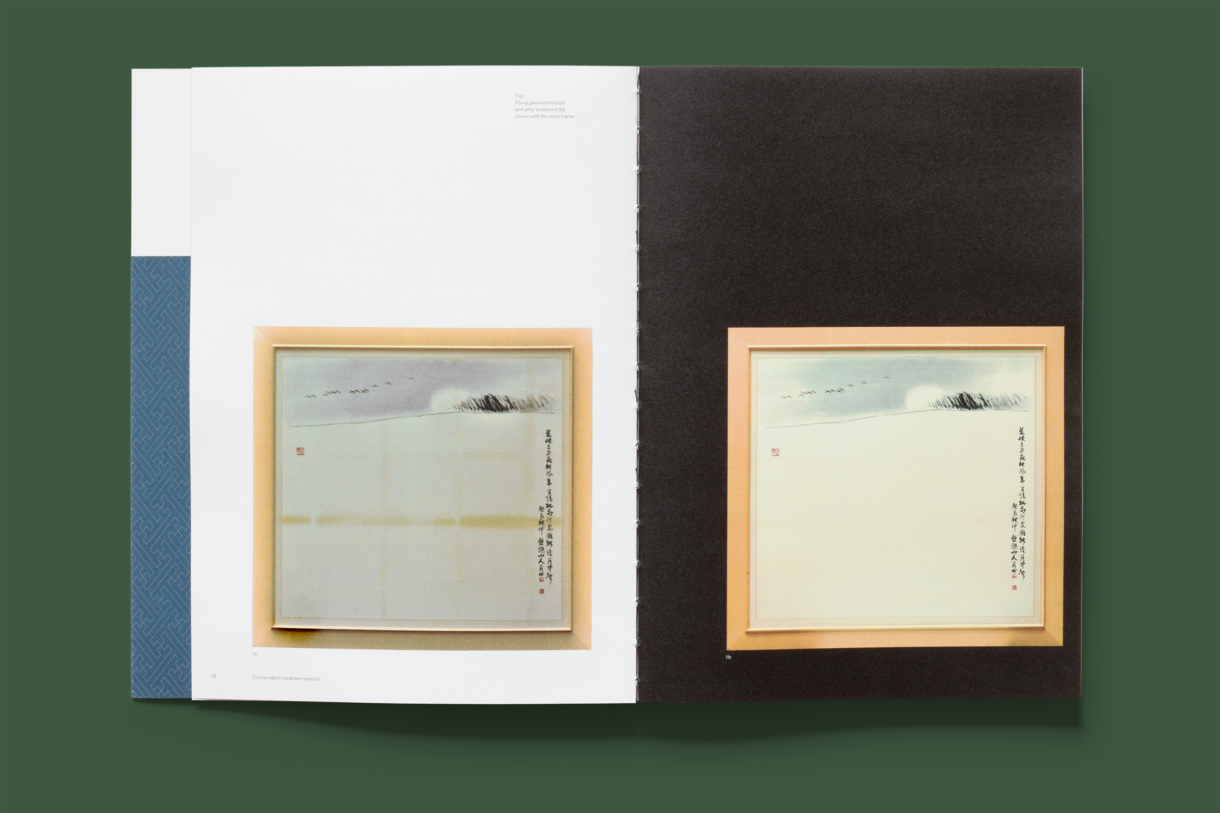 Top-down photo of an inside spread